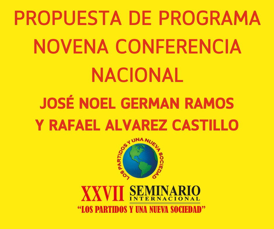 PROPUESTA DE PROGRAMA NOVENA CONFERENCIA NACIONAL