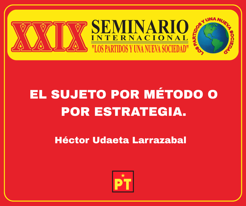 EL SUJETO POR MÉTODO O POR ESTRATEGIA.